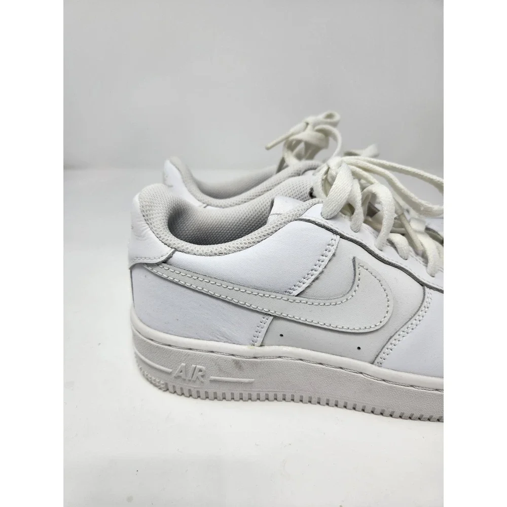 Nike Air Force 1 Boys Youth 5.5Y Triple White Swoosh Casual AF1 DH2920-111